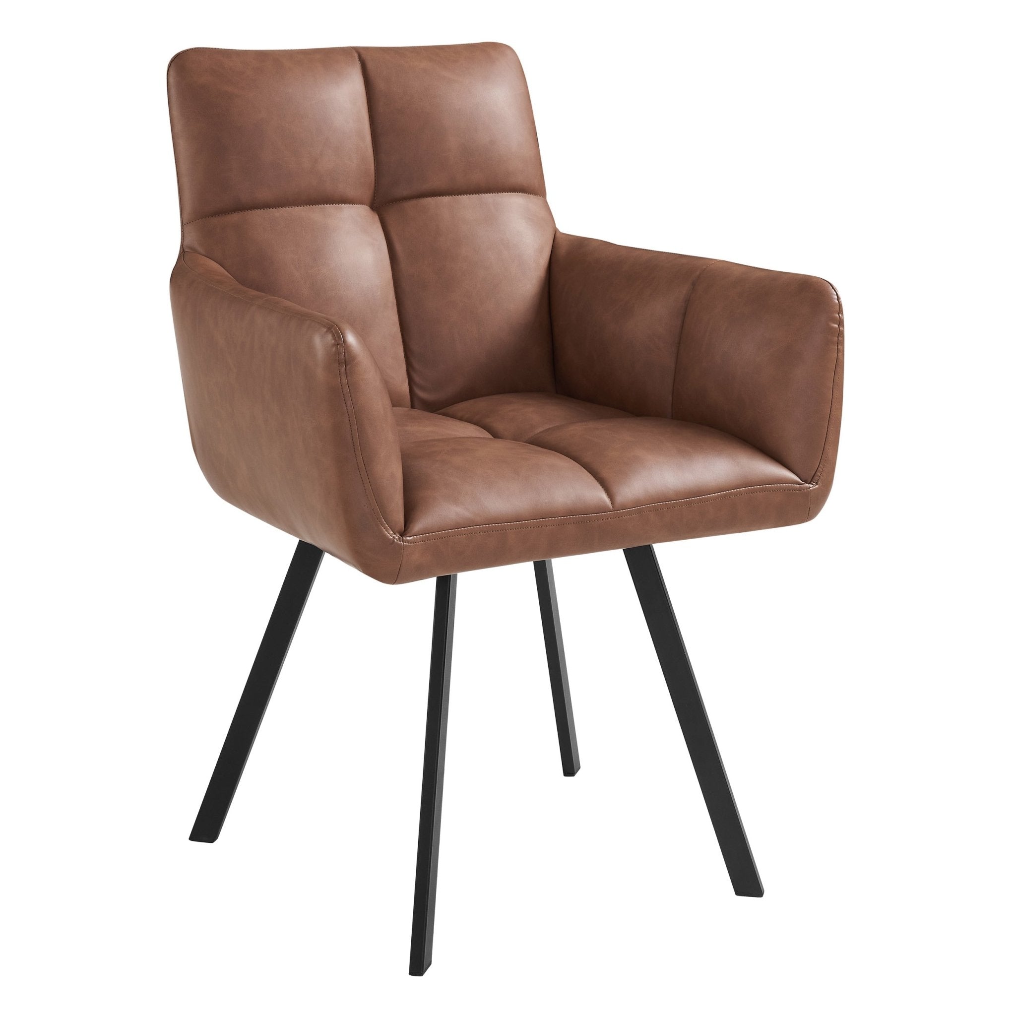 Chaise de salle à manger Brooke - Similicuir - Beige