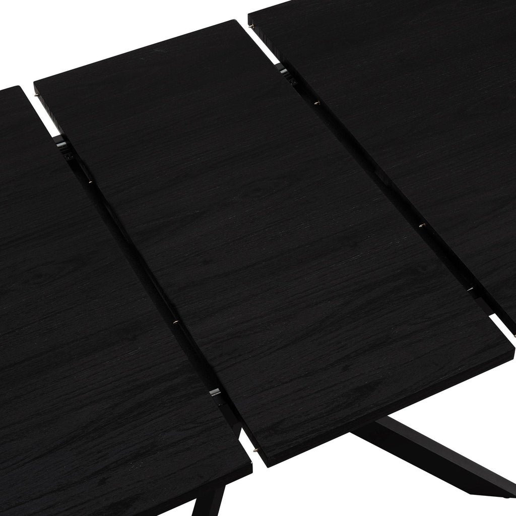 Table de salle à manger ovale extensible Brooke 4-8 places - Noire