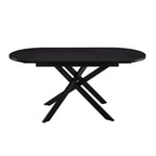 Table de salle à manger ovale extensible Brooke 4-8 places - Noire