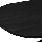 Table de salle à manger ovale extensible Brooke 4-8 places - Noire