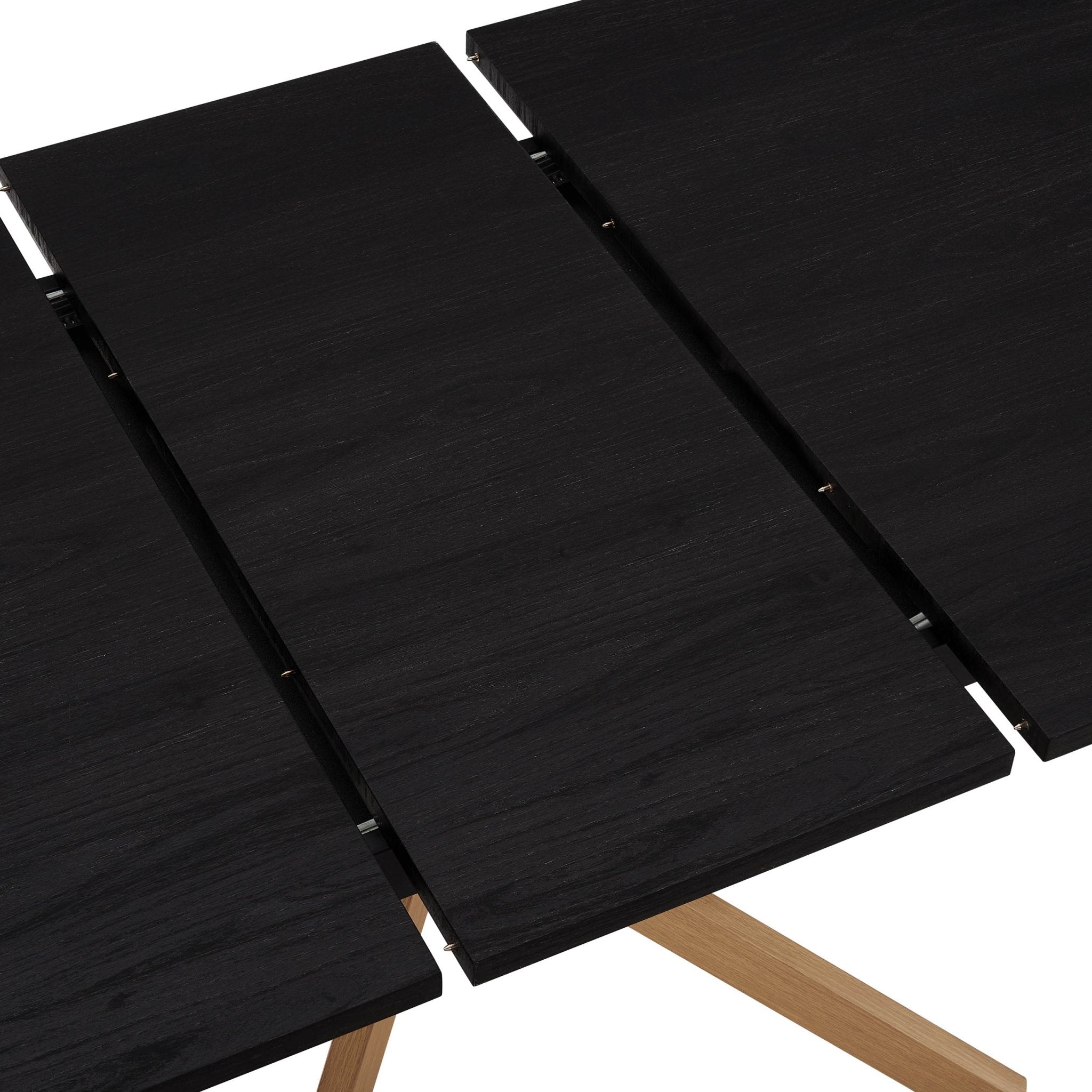 Table de salle à manger ovale extensible Brooke 4-8 places - Noir/Bois