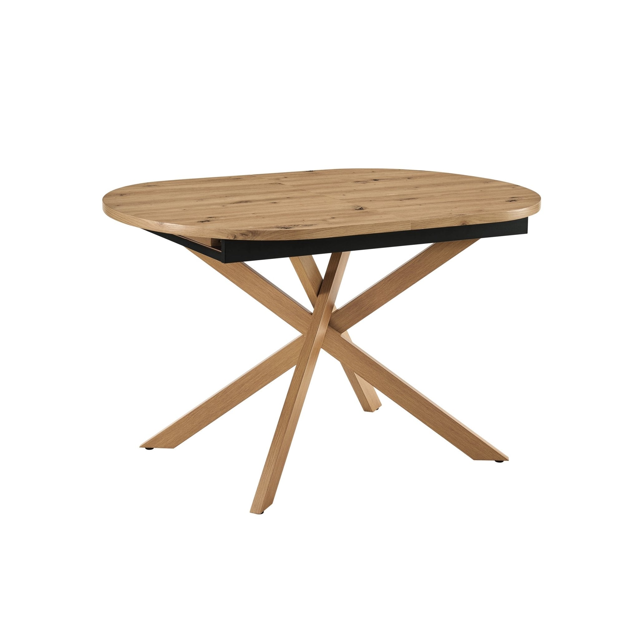 Table de salle à manger ovale extensible Brooke 4-8 places - Bois