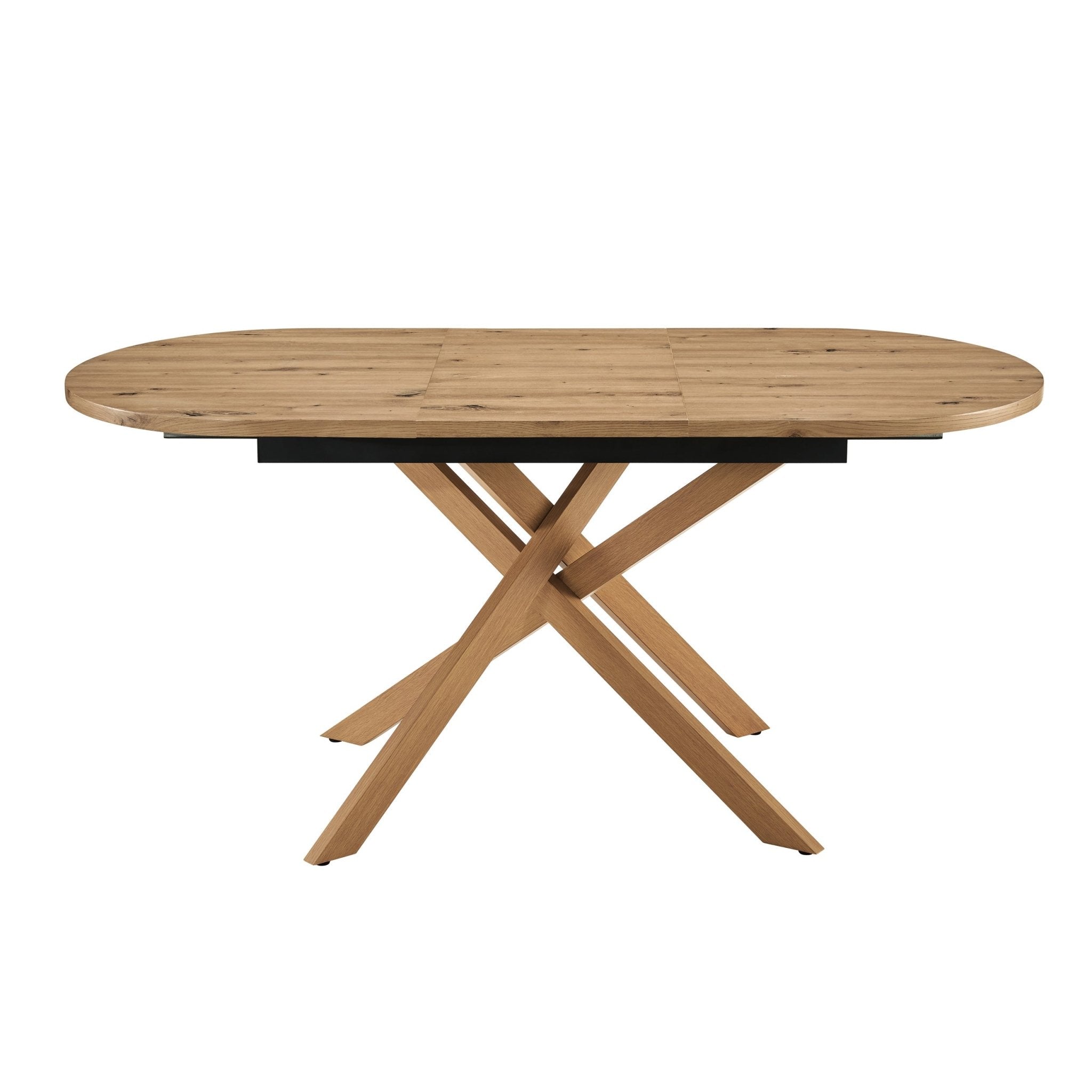 Table de salle à manger ovale extensible Brooke 4-8 places - Bois