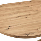 Table de salle à manger ovale extensible Brooke 4-8 places - Bois