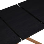 Table de salle à manger rectangulaire extensible Brooke 6-10 places - Noir/Bois