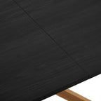 Table de salle à manger rectangulaire extensible Brooke 6-10 places - Noir/Bois