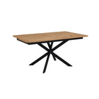 Table de salle à manger rectangulaire extensible Brooke, 6 à 10 couverts - Bois/Noir