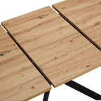 Table de salle à manger rectangulaire extensible Brooke, 6 à 10 couverts - Bois/Noir