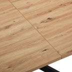 Table de salle à manger rectangulaire extensible Brooke, 6 à 10 couverts - Bois/Noir