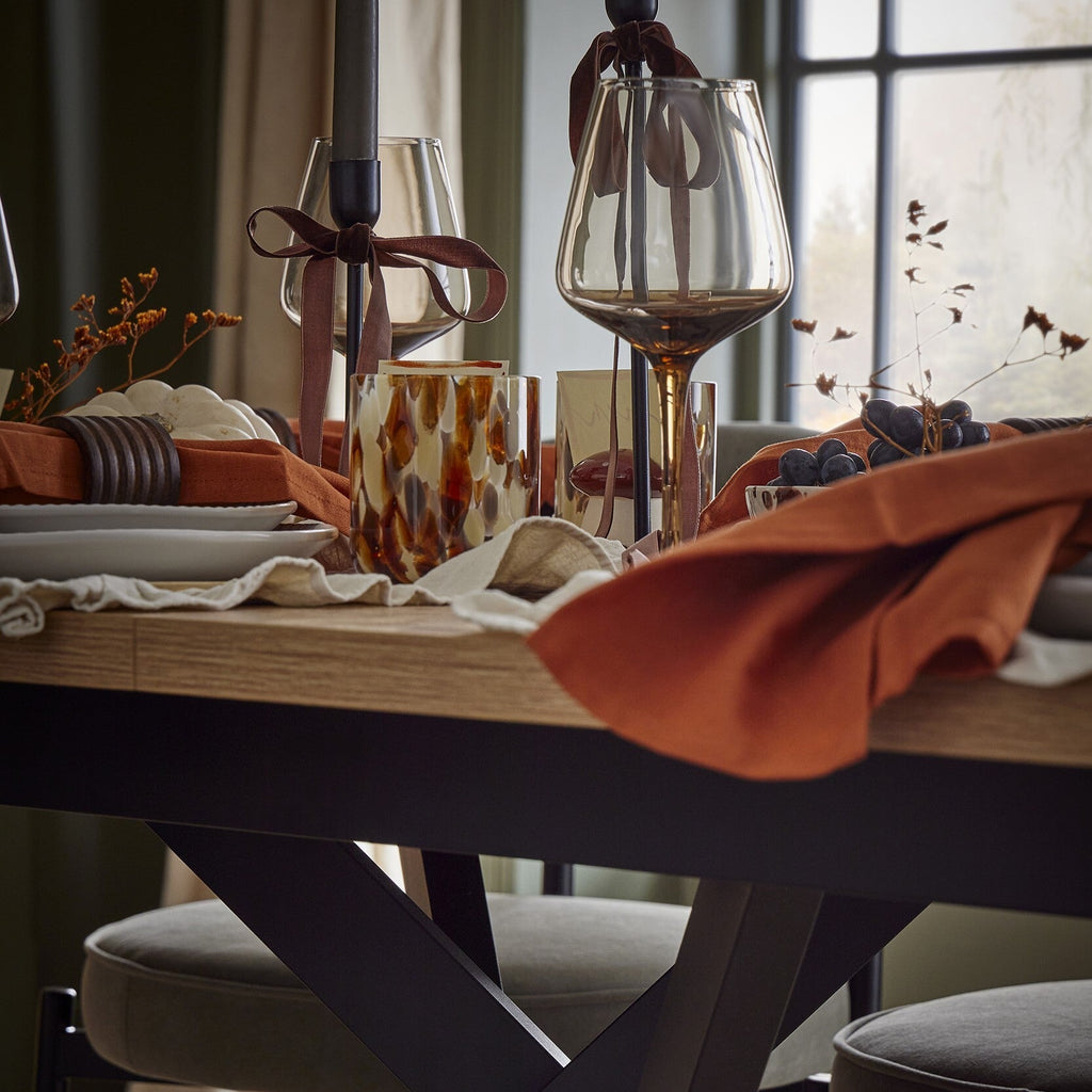 Table de salle à manger rectangulaire extensible Brooke, 6 à 10 couverts - Bois/Noir