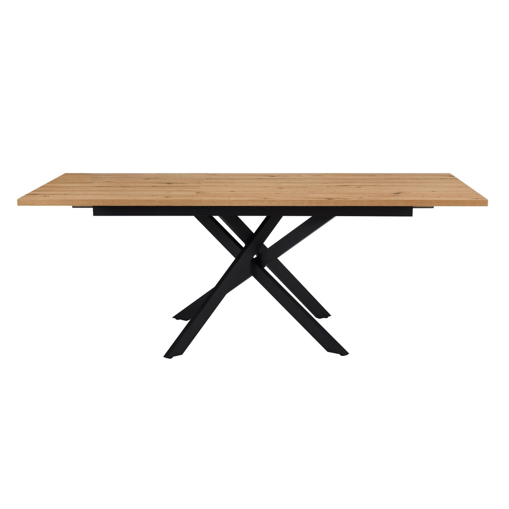 Table de salle à manger rectangulaire extensible Brooke, 6 à 10 couverts - Bois/Noir