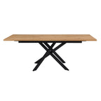 Table de salle à manger rectangulaire extensible Brooke, 6 à 10 couverts - Bois/Noir