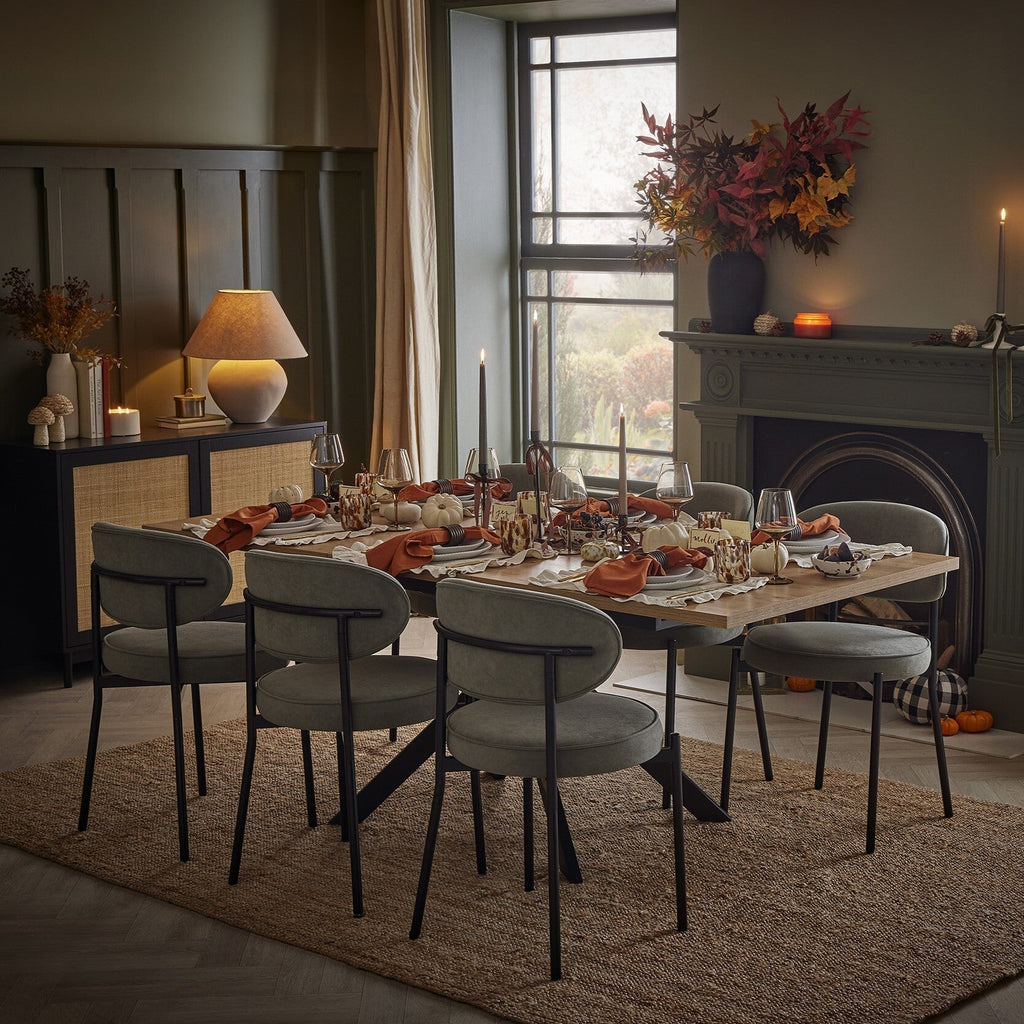 Table de salle à manger rectangulaire extensible Brooke, 6 à 10 couverts - Bois/Noir