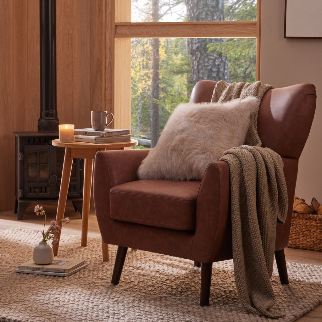 Fauteuil d'appoint Alia - Similicuir beige